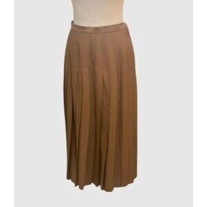 Linda Allard for Ellen Tracy Y2K Wool Pleated Midi  Skirt Size 12